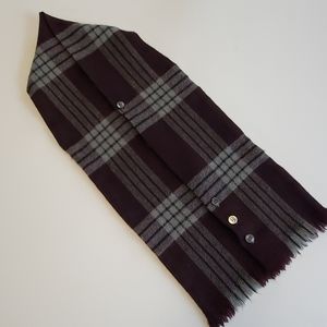 Wine plaid scarf